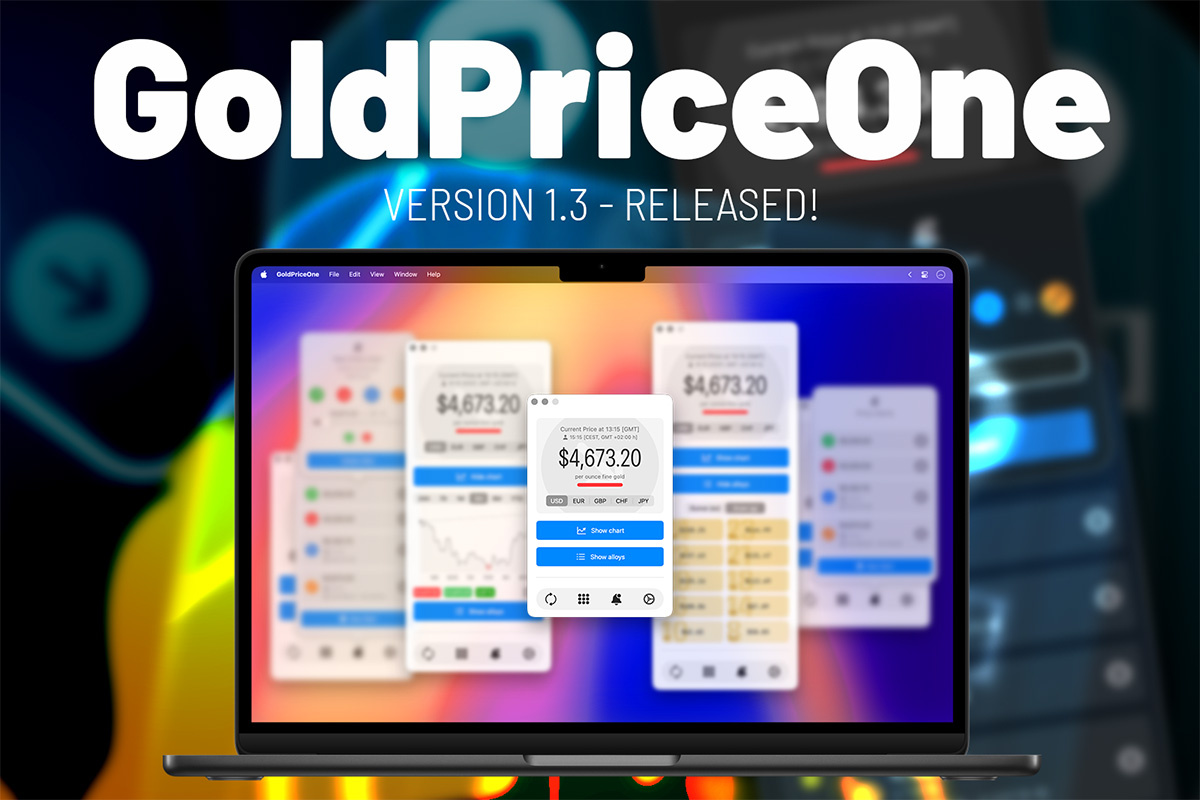 goldpriceone macos 1.3 new look and lots of improvements and minor bugfixes