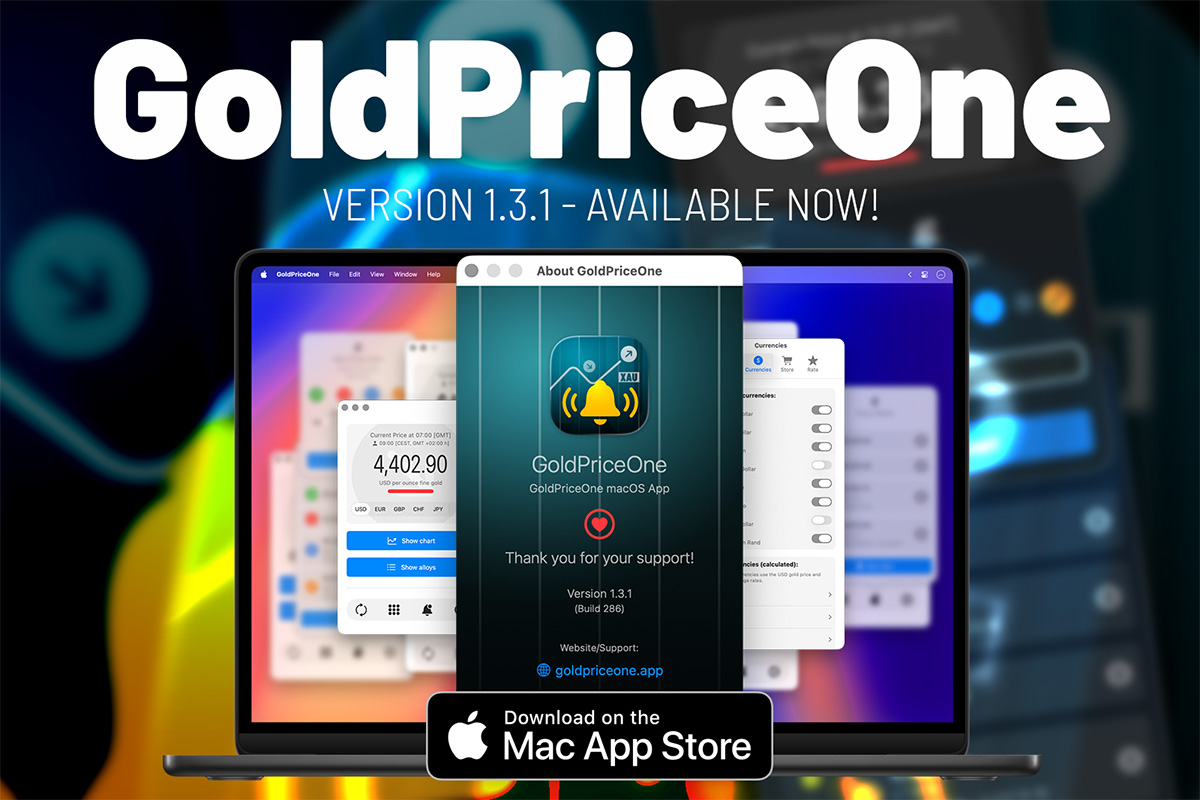 goldpriceone macos version 1.3.1 aupdate available now