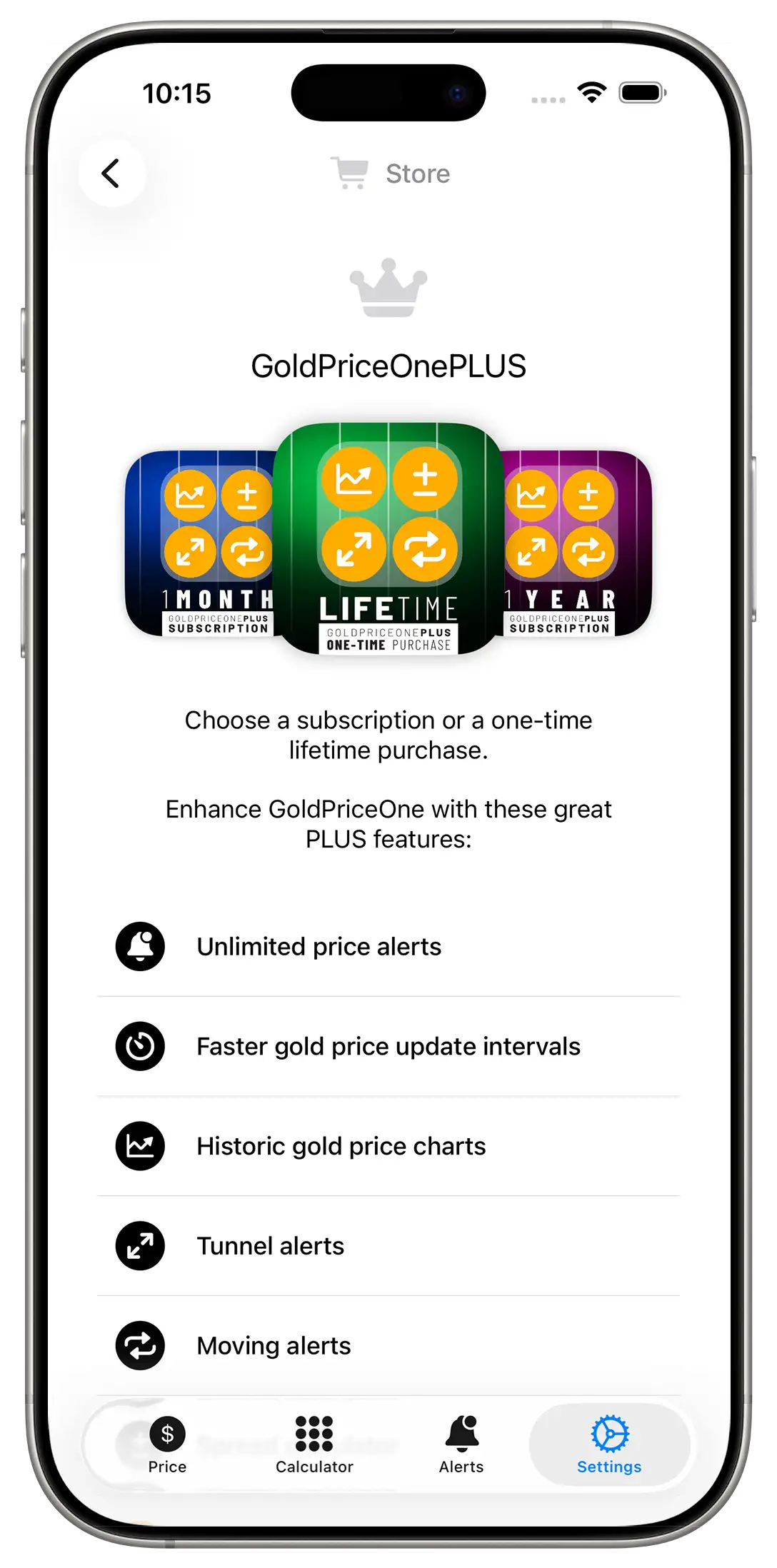 benefits of upgrading goldpriceonemobile