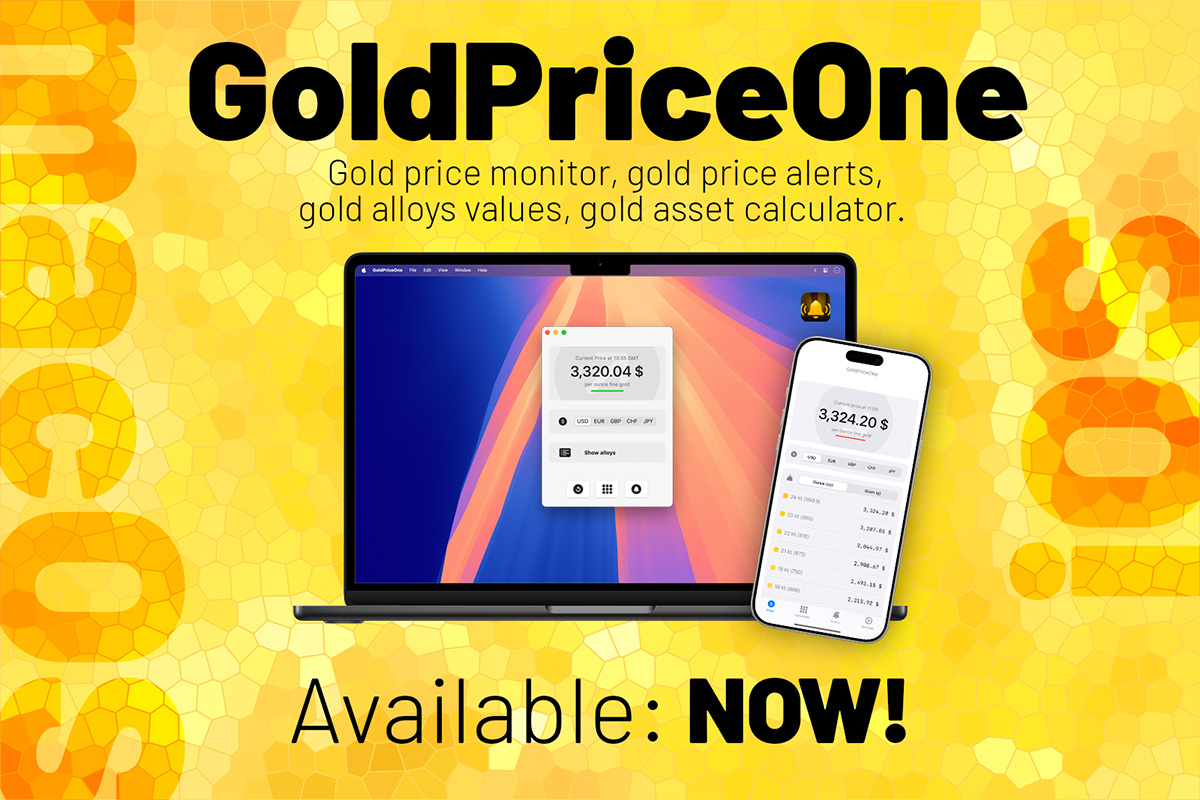goldpriceone available on the app stores now