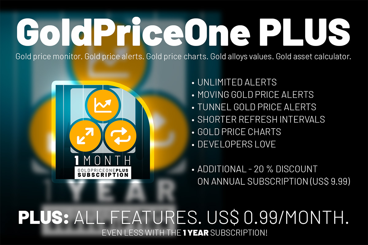 goldpriceone plus - subscriptions montly or yearly