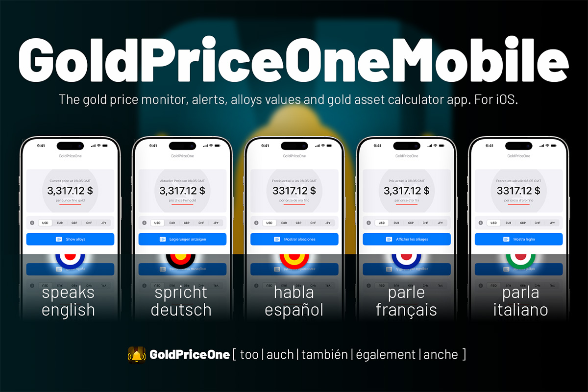 goldpriceone and goldpriceonemobile now speak three new languages